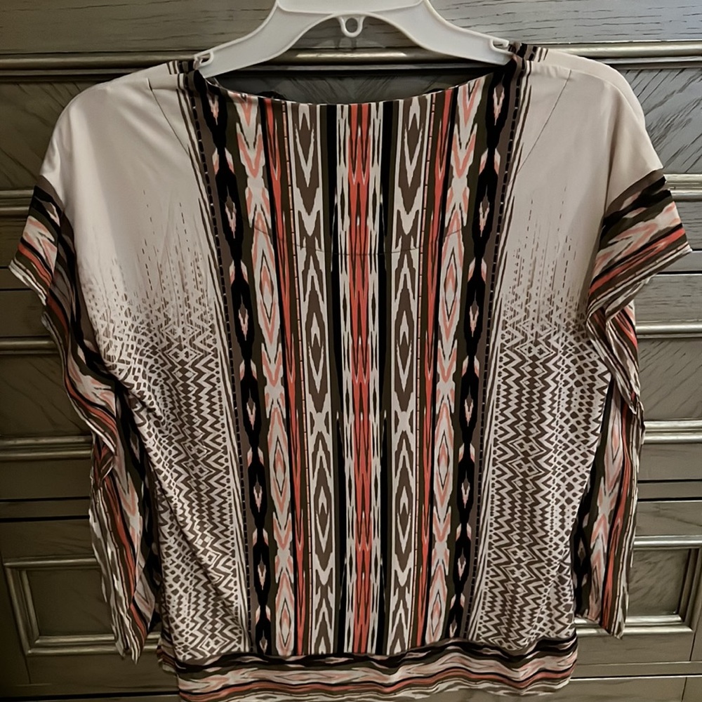 JM COLLECTION PATTERNED BLOUSE - Picture 5 of 5